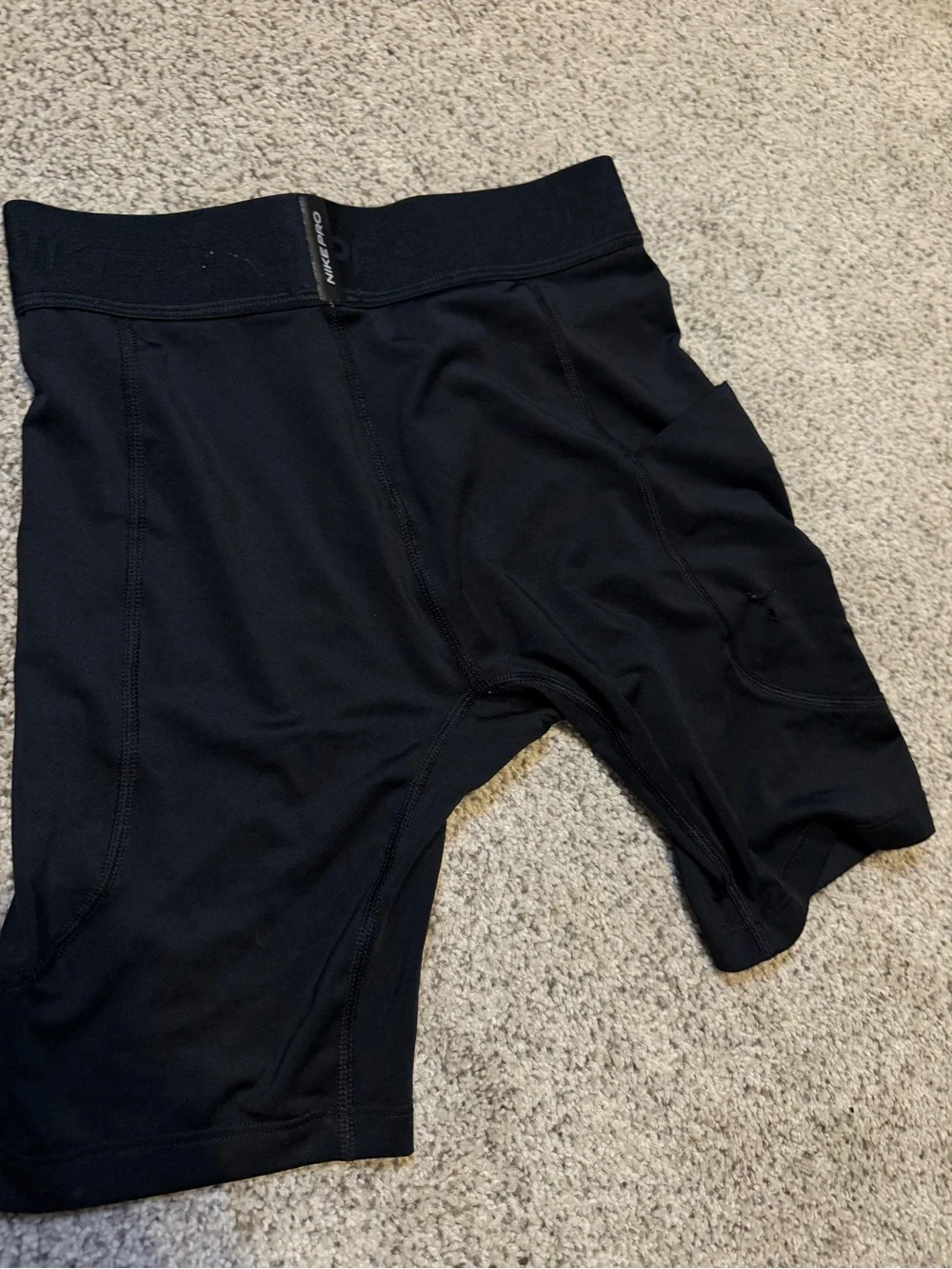 Nike Black Kids Athletic Compression Leggings with White Swoosh